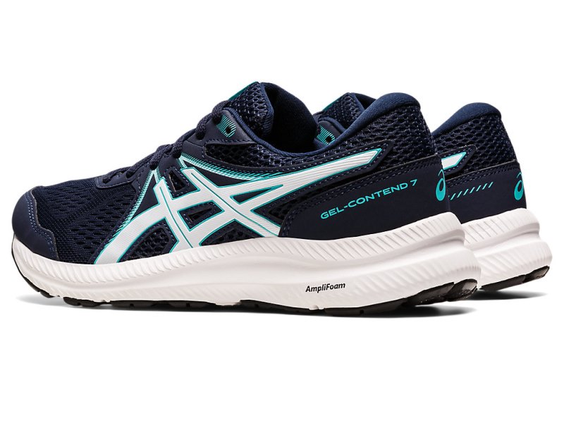 Asics Gel-contend 7 Tekaški Čevlji Ženske Črne Svetlo Modre | SI0658-977