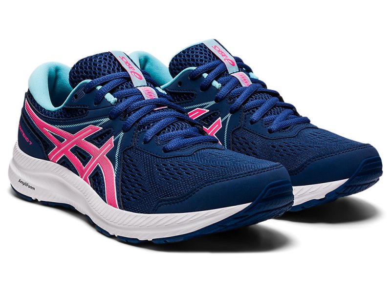 Asics Gel-contend 7 Tekaški Čevlji Ženske Črne Modre Roza | SI7404-846