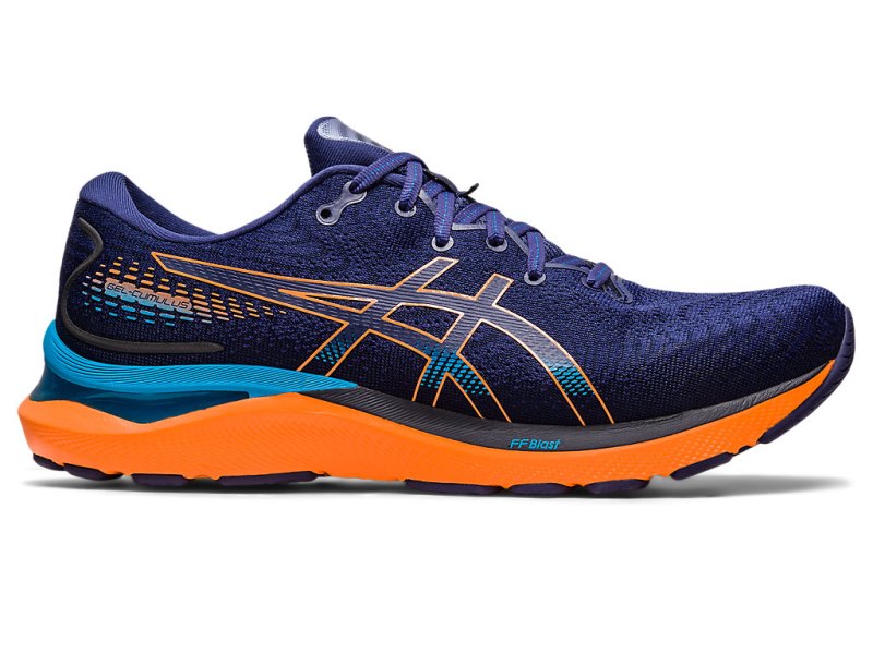 Asics Gel-cumulus 24 Tekaški Čevlji Moški Indigo Modre Oranžne | SI4741-872