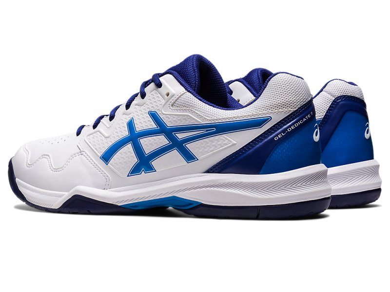 Asics Gel-dedicate 7 Teniški Copati Moški Bele Modre | SI3289-876