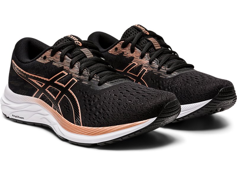 Asics Gel-eXCite 7 Tekaški Čevlji Ženske Črne Roza Zlate | SI1819-776