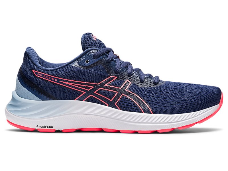 Asics Gel-eXCite 8 (D) Tekaški Čevlji Ženske Modre Koralne | SI1369-027