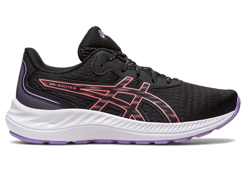 Asics Gel-eXCite 9 Športne Superge Otroški Črne Koralne | SI8867-043