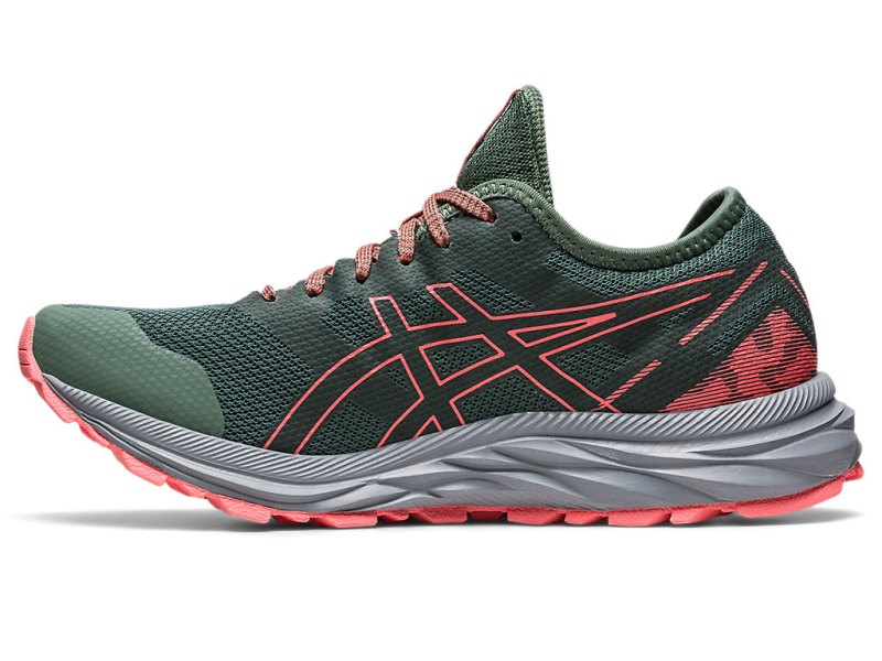 Asics Gel-eXCite Trail Tekaški Čevlji Ženske Temno Zelene Koralne | SI5226-038