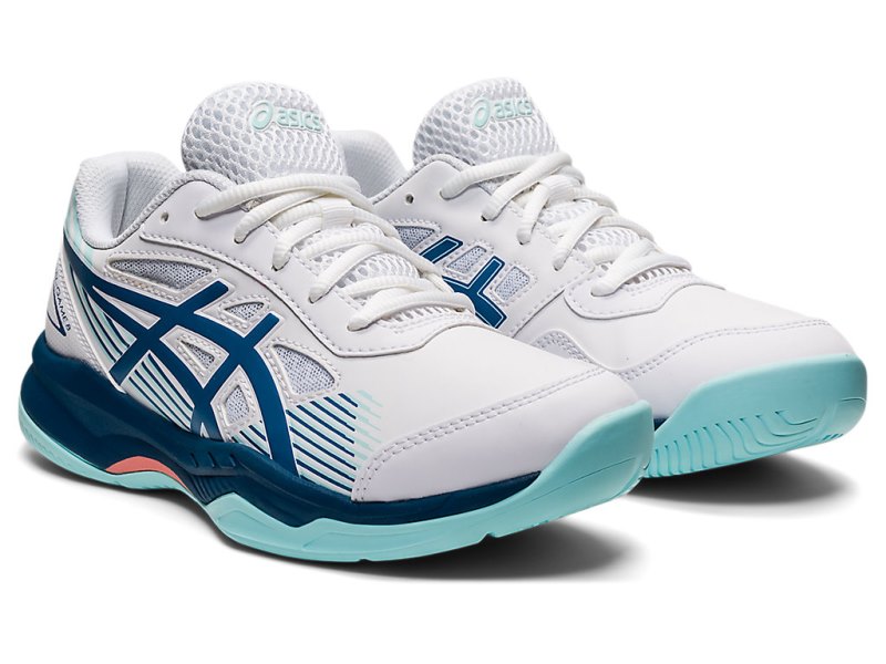 Asics Gel-game 8 Športne Superge Otroški Bele Svetlo Indigo | SI1303-534