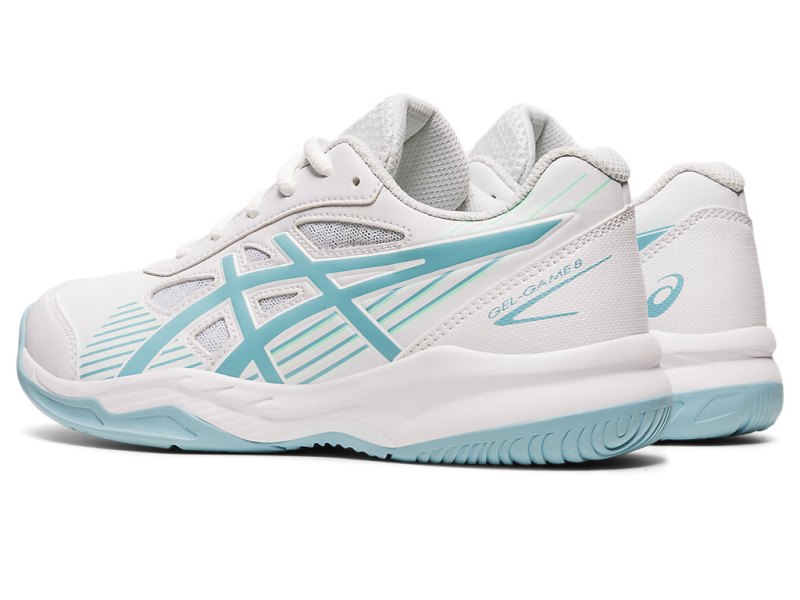 Asics Gel-game 8 Športne Superge Otroški Bele Modre | SI5492-793