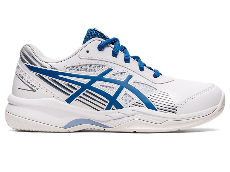 Asics Gel-game 8 Športne Superge Otroški Bele Modre | SI8562-719