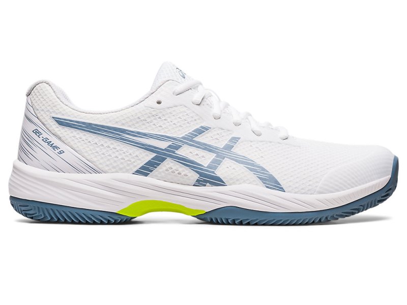 Asics Gel-game 9 Clay/Oc Teniški Copati Moški Bele Sive Modre | SI2946-126