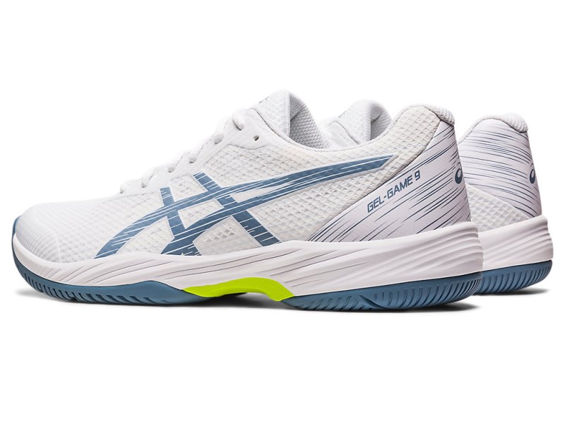 Asics Gel-game 9 Teniški Copati Moški Bele Sive Modre | SI5809-923