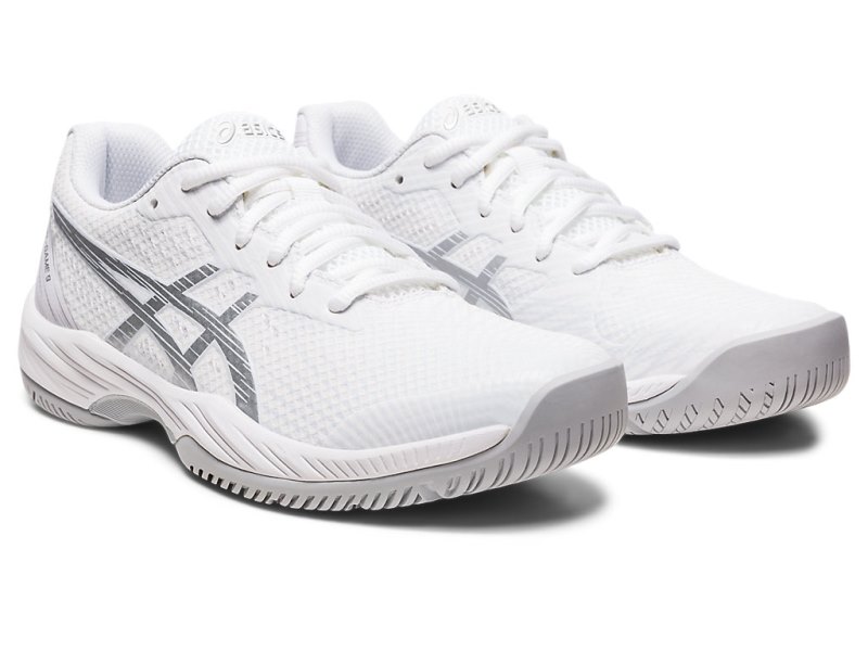 Asics Gel-game 9 Teniški Copati Ženske Bele Srebrne | SI9844-395