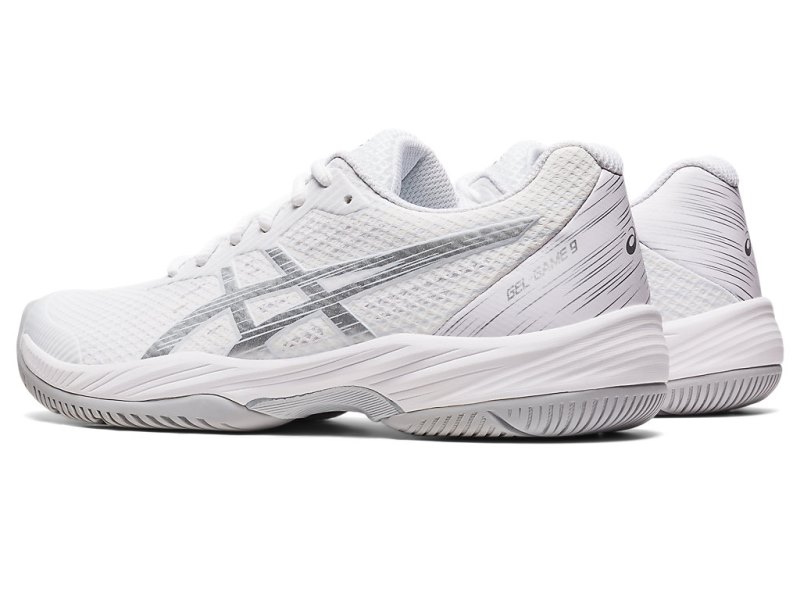 Asics Gel-game 9 Teniški Copati Ženske Bele Srebrne | SI9844-395