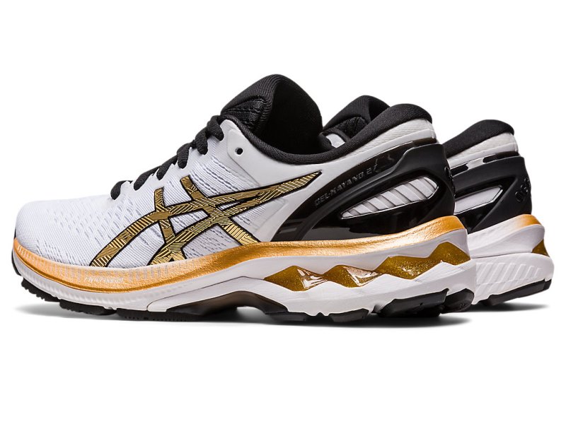 Asics Gel-kayano 27 Tekaški Čevlji Ženske Bele Zlate | SI6813-323