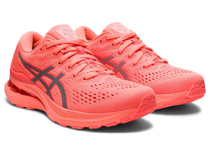 Asics Gel-kayano 28 Lite-show Tekaški Čevlji Ženske Sive Oranžne Koralne | SI9117-048