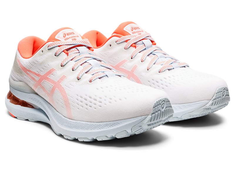 Asics Gel-kayano 28 Tekaški Čevlji Ženske Bele Koralne | SI4652-453