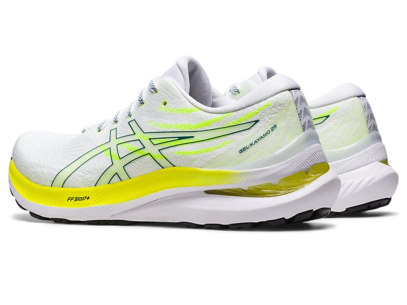 Asics Gel-kayano 29 Tekaški Čevlji Ženske Bele Temno Zelene | SI4204-989