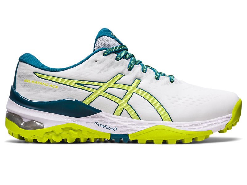 Asics Gel-kayano ACE Čevlji Za Golf Moški Bele Svetlo Zelene | SI3022-238