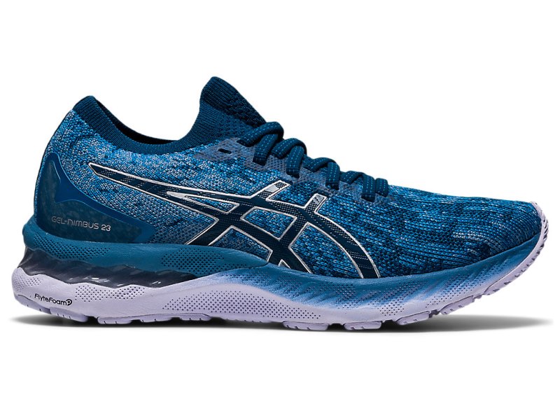 Asics Gel-nimbus 23 Knit Tekaški Čevlji Ženske Sive Modre | SI0117-670