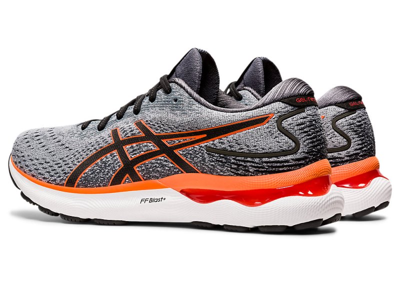 Asics Gel-nimbus 24 Tekaški Čevlji Moški Sive Oranžne | SI1856-644