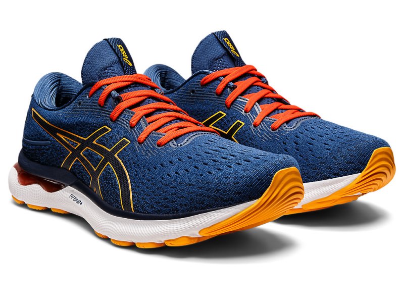 Asics Gel-nimbus 24 Tekaški Čevlji Moški Črne Modre Oranžne | SI2028-424