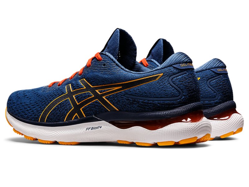 Asics Gel-nimbus 24 Tekaški Čevlji Moški Črne Modre Oranžne | SI2028-424