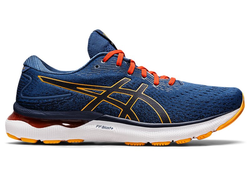 Asics Gel-nimbus 24 Tekaški Čevlji Moški Črne Modre Oranžne | SI2028-424