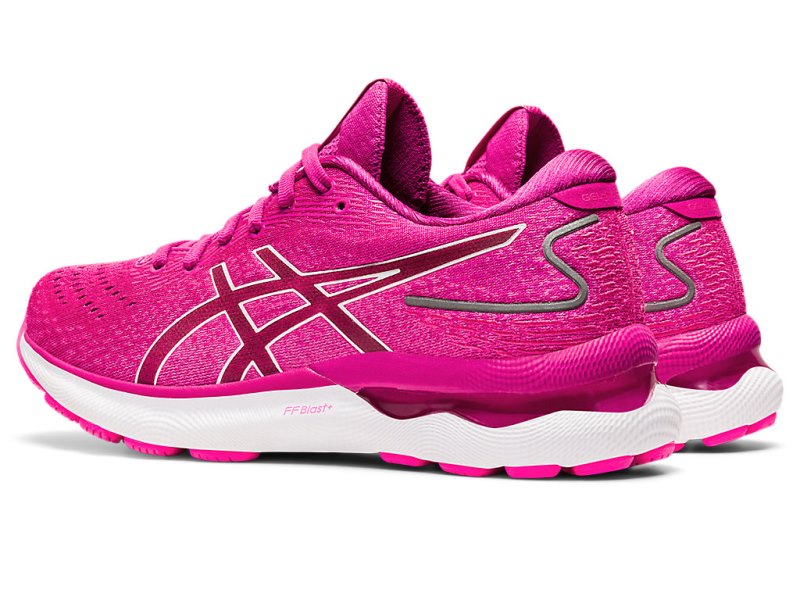 Asics Gel-nimbus 24 Tekaški Čevlji Ženske Fuksije Rdeče Bele | SI0136-739