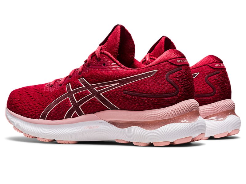 Asics Gel-nimbus 24 Tekaški Čevlji Ženske Temno Rdeče Roza | SI0954-262