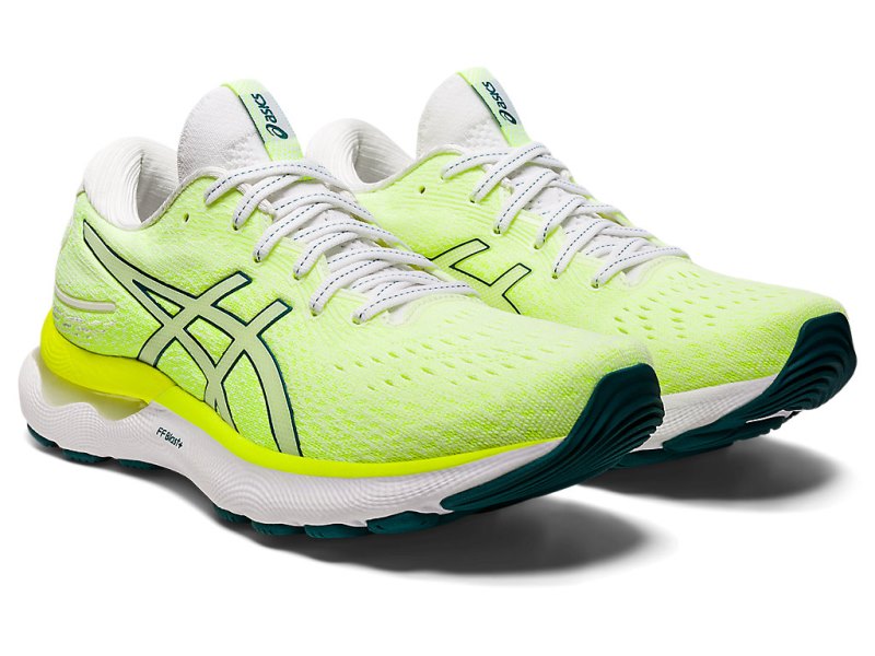 Asics Gel-nimbus 24 Tekaški Čevlji Ženske Bele Temno Zelene | SI2281-364