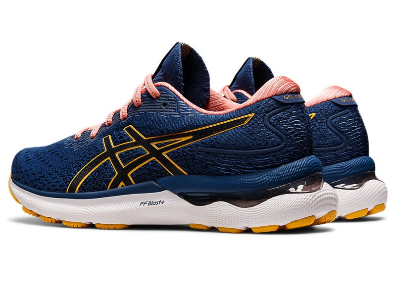 Asics Gel-nimbus 24 Tekaški Čevlji Ženske Črne Modre Rumene | SI3946-435