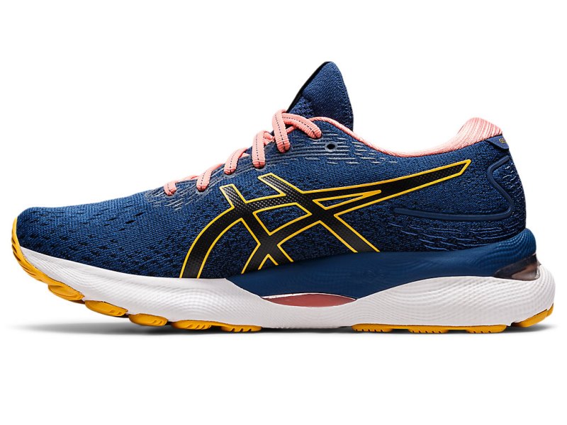 Asics Gel-nimbus 24 Tekaški Čevlji Ženske Črne Modre Rumene | SI3946-435