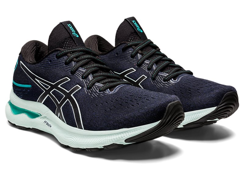 Asics Gel-nimbus 24 Tekaški Čevlji Ženske Črne Svetlo Modre | SI5998-061