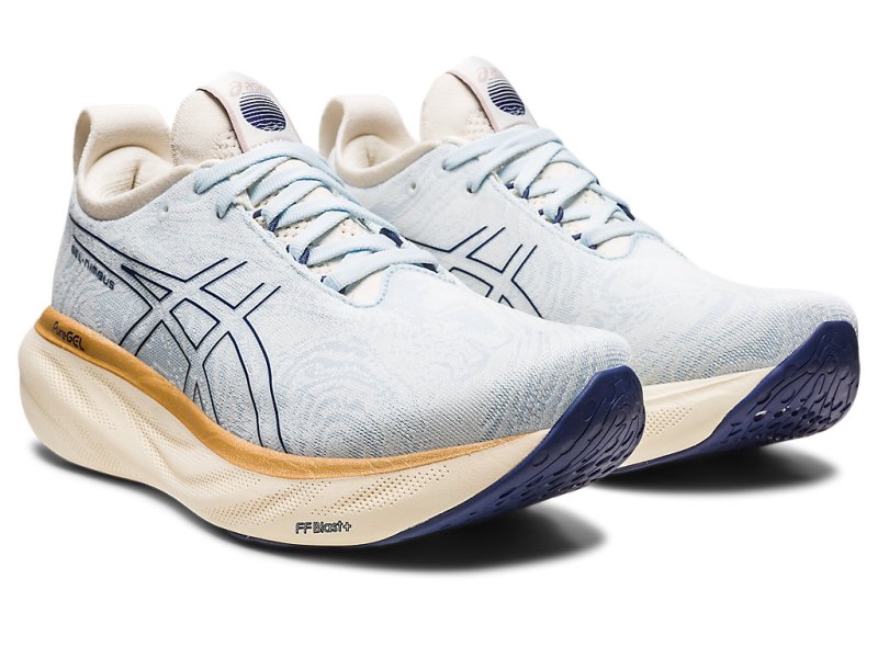 Asics Gel-nimbus 25 Nagino Tekaški Čevlji Ženske Svetlo Modre Kremna | SI1498-239