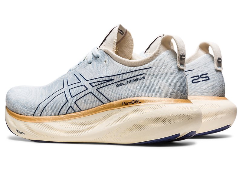 Asics Gel-nimbus 25 Nagino Tekaški Čevlji Ženske Svetlo Modre Kremna | SI1498-239