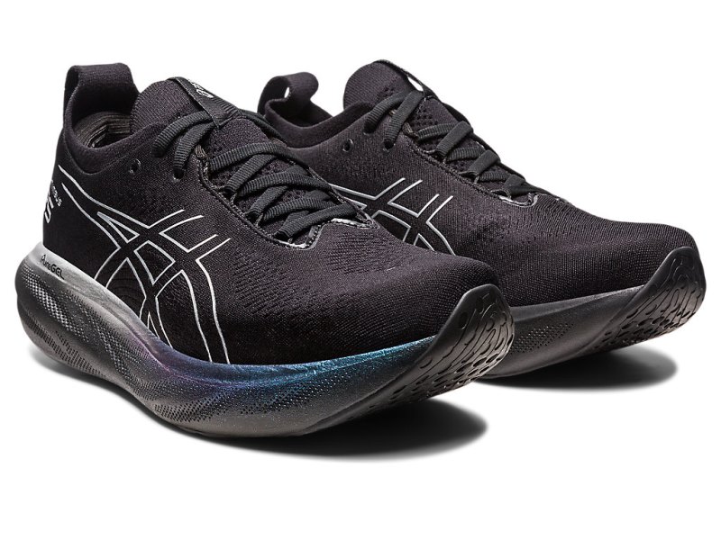 Asics Gel-nimbus 25 Platinum Tekaški Čevlji Ženske Črne Srebrne | SI6826-532