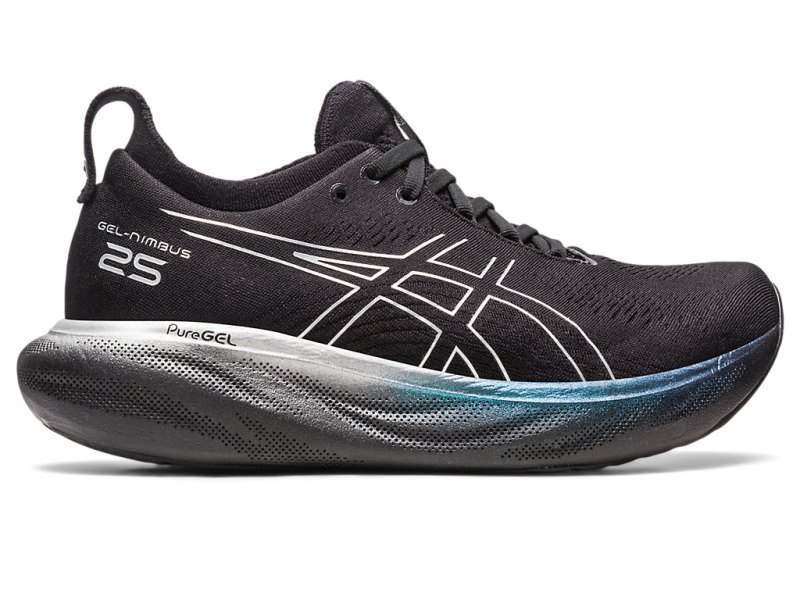 Asics Gel-nimbus 25 Platinum Tekaški Čevlji Ženske Črne Srebrne | SI6826-532