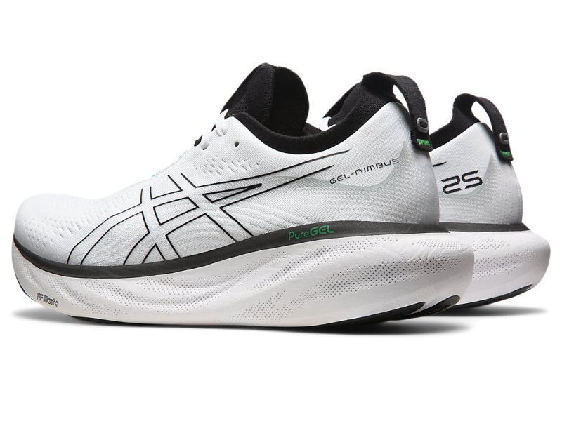 Asics Gel-nimbus 25 Tekaški Čevlji Moški Bele Črne | SI2382-426