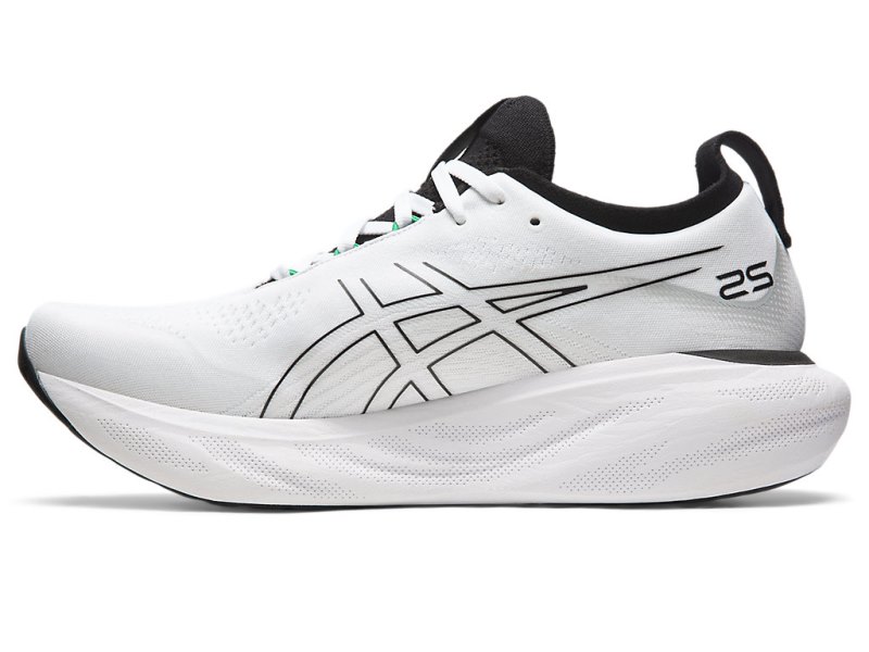 Asics Gel-nimbus 25 Tekaški Čevlji Moški Bele Črne | SI2382-426