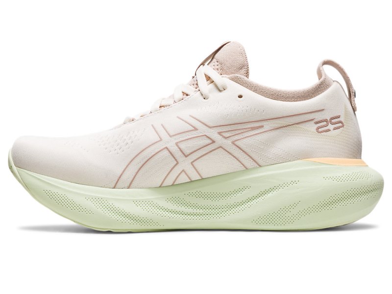 Asics Gel-nimbus 25 Tekaški Čevlji Ženske Kremna Svetlo Koralne | SI3970-882