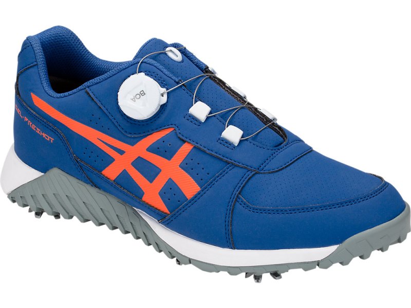 Asics Gel-preshot BOA Čevlji Za Golf Moški Kraljevsko Modra Oranžne | SI2975-110