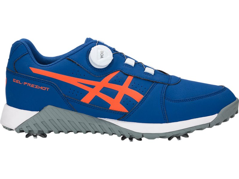 Asics Gel-preshot BOA Čevlji Za Golf Moški Kraljevsko Modra Oranžne | SI2975-110