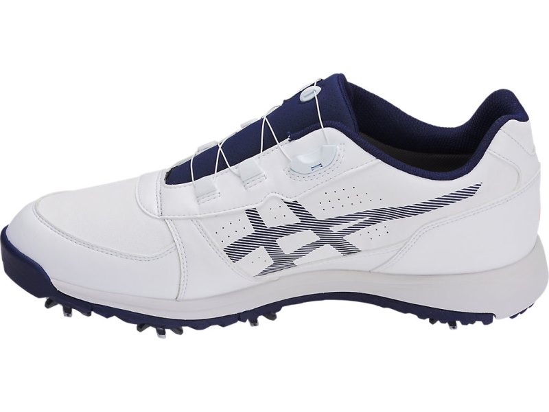 Asics Gel-preshot BOA Čevlji Za Golf Moški Bele Temno Modre | SI9114-097