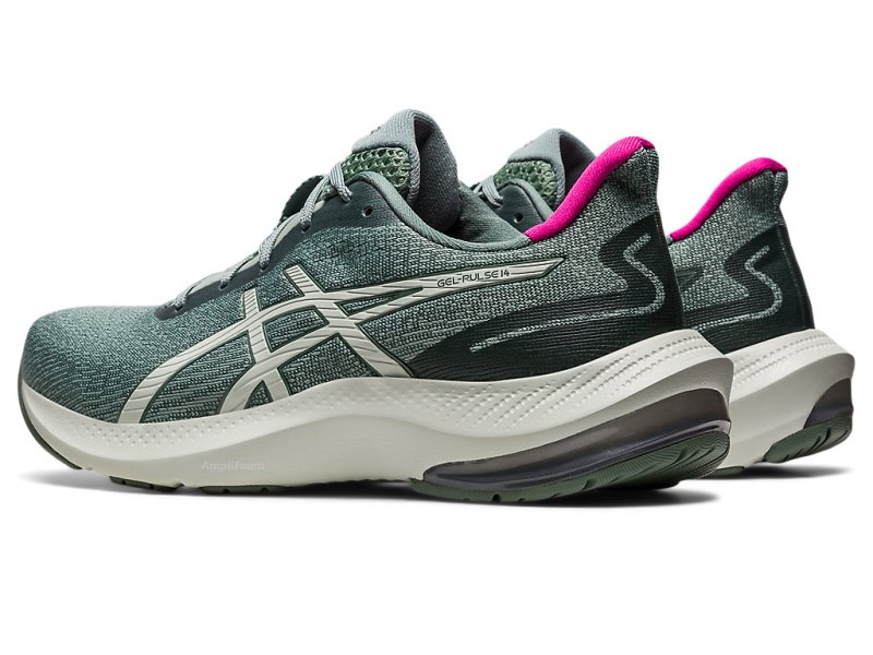 Asics Gel-pulse 14 Tekaški Čevlji Ženske Sive Temno Zelene | SI8932-083