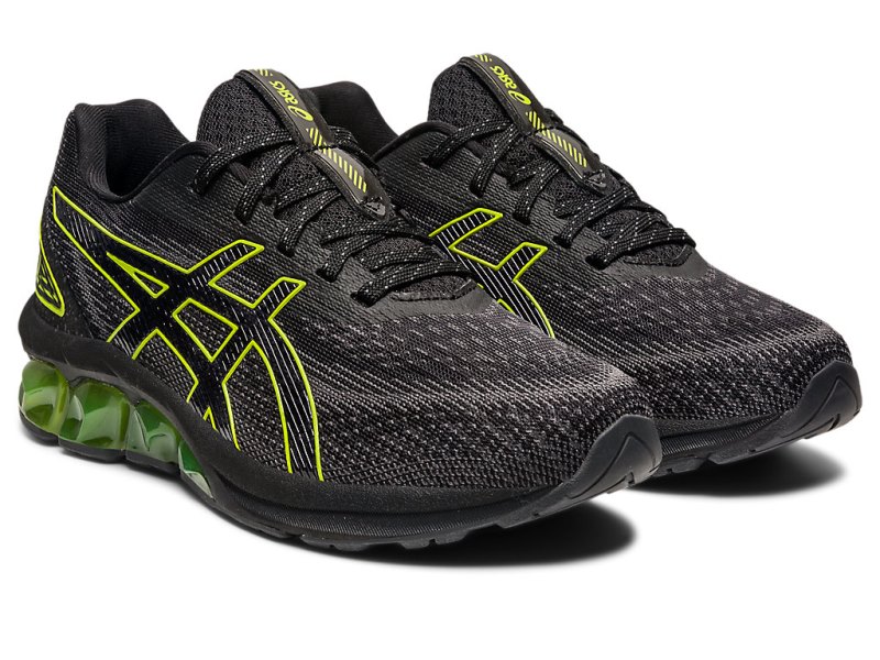 Asics Gel-quantum 180 VII Športne Superge Otroški Črne Svetlo Zelene | SI0019-153