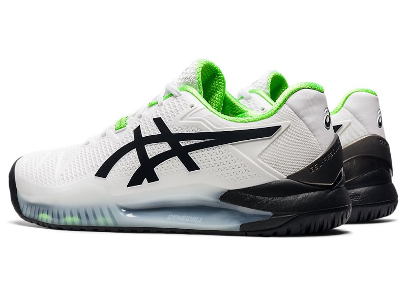 Asics Gel-resolution 8 (2E) Teniški Copati Moški Bele Zelene | SI5008-716