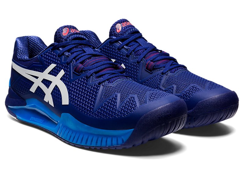 Asics Gel-resolution 8 (2E) Teniški Copati Moški Modre Bele | SI5772-387