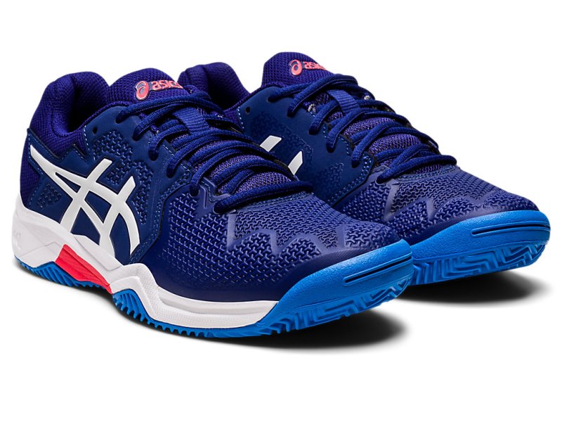 Asics Gel-resolution 8 Clay Športne Superge Otroški Modre Bele | SI8725-149