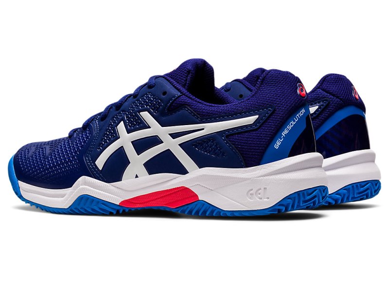 Asics Gel-resolution 8 Clay Športne Superge Otroški Modre Bele | SI8725-149