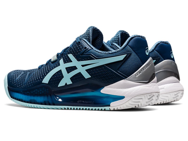 Asics Gel-resolution 8 Clay Teniški Copati Ženske Svetlo Indigo Modre | SI3942-426