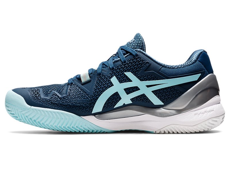 Asics Gel-resolution 8 Clay Teniški Copati Ženske Svetlo Indigo Modre | SI3942-426