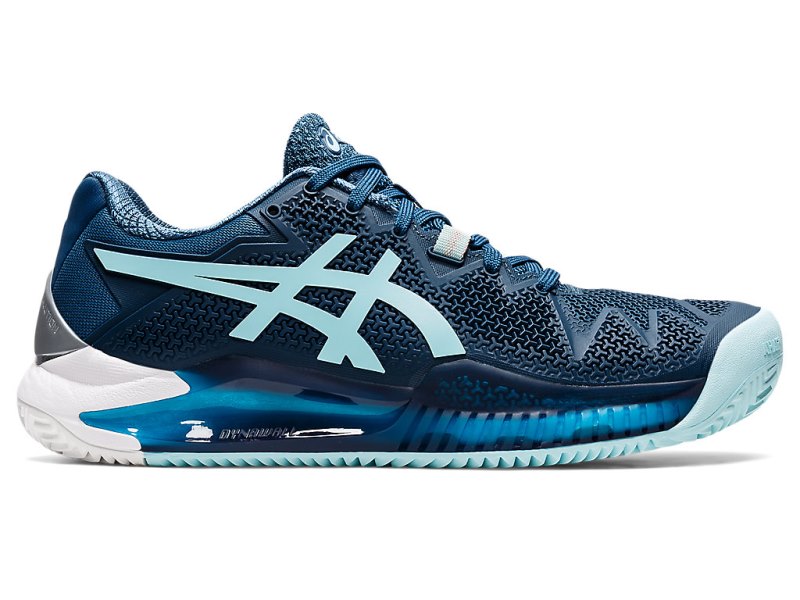 Asics Gel-resolution 8 Clay Teniški Copati Ženske Svetlo Indigo Modre | SI3942-426